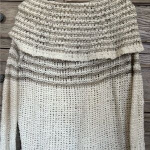Free People Cozy Knit Sweater in Cream